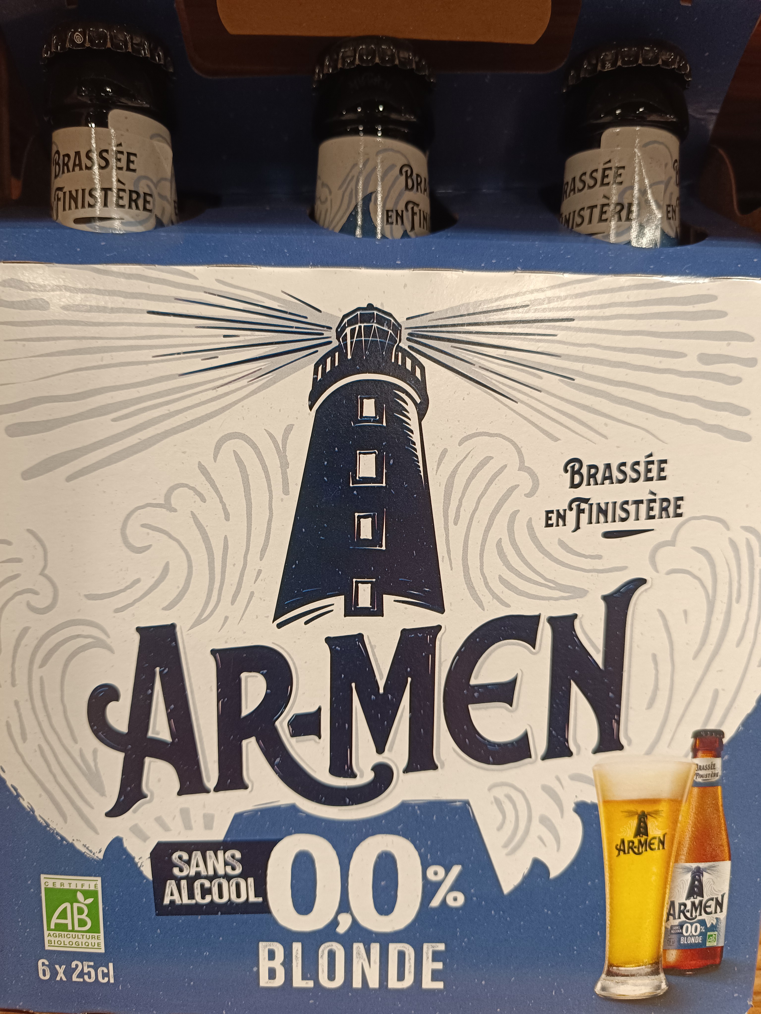 BIÈRE BLONDE AR-MEN SANS ALCOOL PACK 6X25 CL